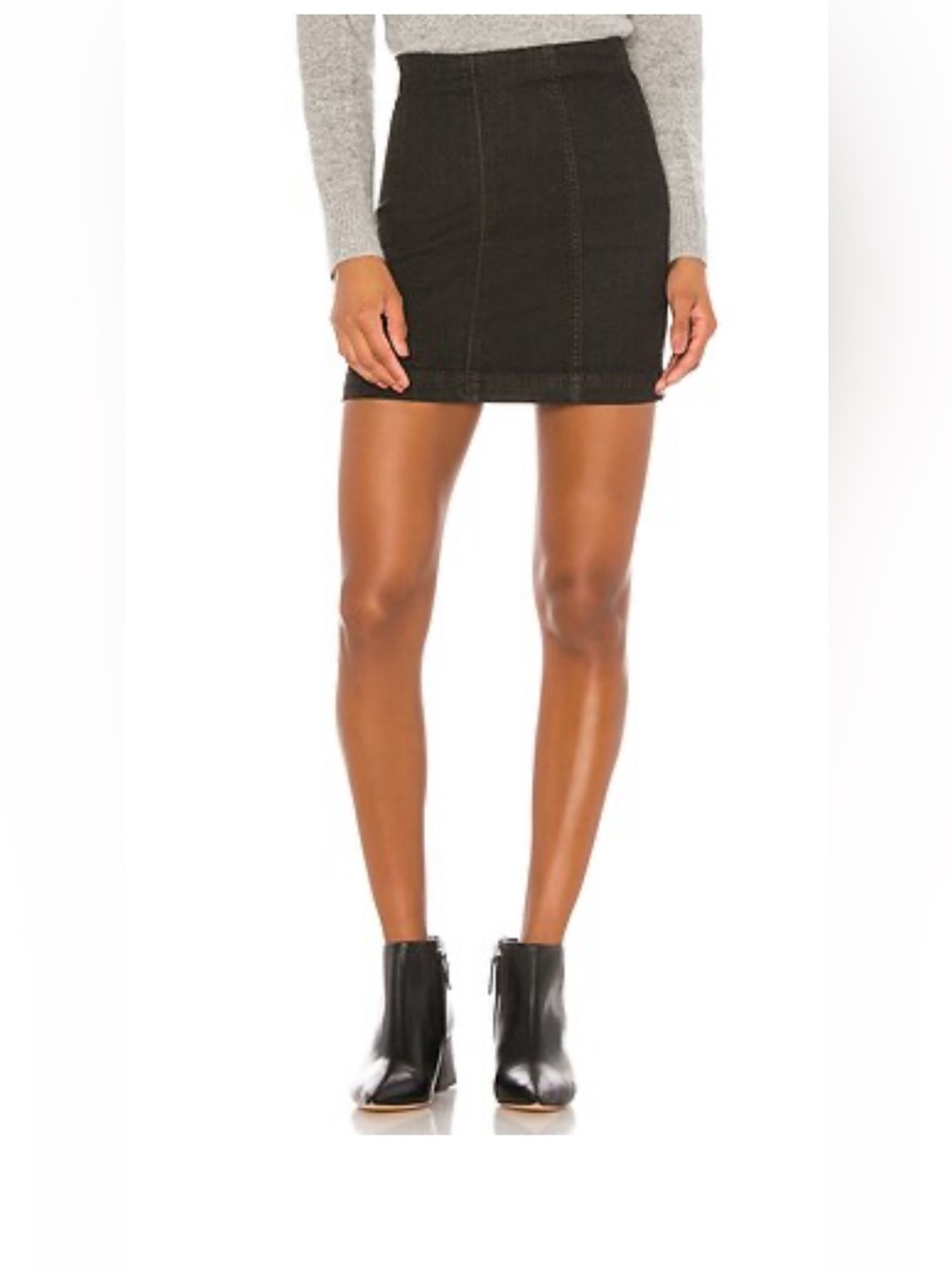 Free People Black Mini Skirt size 0